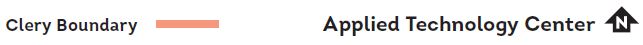 Applied Technology Center - Clery Boundary and North indicator