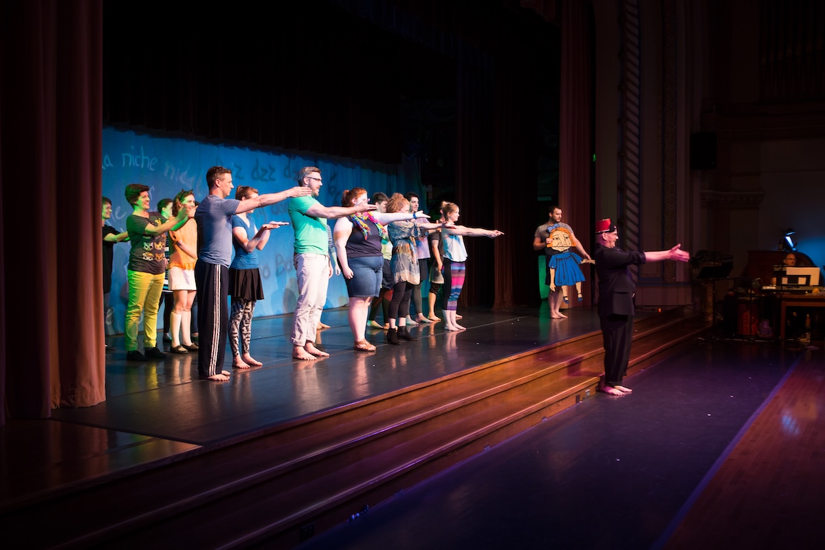 Actors onstage
